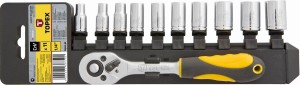 Zestaw kluczy nasadowych 1/4” TOPEX 38D650