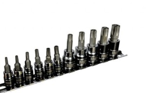 Zestaw nasadek torx 1/4" 3/8" T10-T60 11 szt BASS