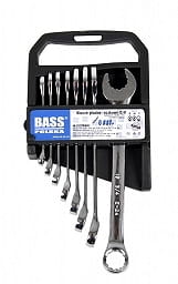 Zestaw kluczy calowych płasko oczkowych 8 szt. 8-19mm BASS