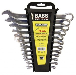 Zestaw kluczy płasko oczkowych 12szt. 6-22mm BASS