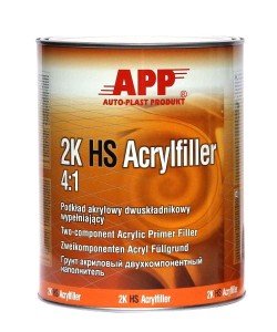 Podkład akrylowy APP 2K-HS-Acrylfiller 4:1 czarny 1l