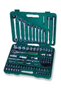 Zestaw narzędzi JONNESWAY klucze nasadowe i płasko-oczkowe 82 szt.