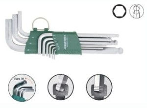 Kpl. kluczy ampulowych z kulką długich JONNESWAY