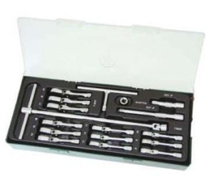 Komplet kluczy oczkowych przegubow. z grzechotką 12szt. JONNESWAY