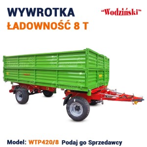Przyczepa Rolnicza Wywrotka Dwuosiowa 8 Ton - Model: WTP420/8