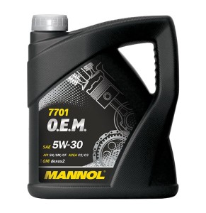Olej MANNOL 7701 O.E.M. 5W-30 API SN/SM/CF 4 l