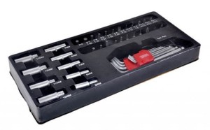 Wkład do szafki narzędziowej nasadki 1/4", bity, imbusy 