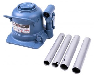 Podnośnik butelkowy słupkowy 10T z podwójnym tłokiem BASS