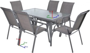 MEBLE OGRODOWE HECHTSOFIA SET6