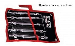 Zestaw kluczy przegubowych torx 5 szt BASS