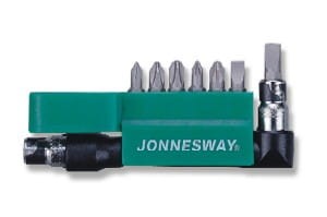 Kpl. końcówek wkrętakowych 1/4"x30mm z uchwytem JONNESWAY