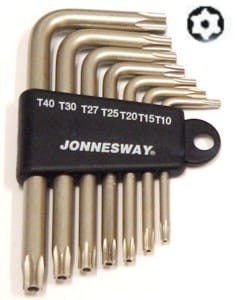 Kpl. kluczy TORX z otw. 7szt. JONNESWAY