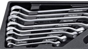 Wkład do szafki narzędziowej klucze oczkowe gięte BASS