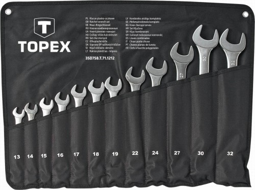 Zestaw kluczy płasko-oczkowych TOPEX 35D758