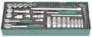 Kpl. kluczy nasadowych 1/4",3/8" z wkładką JONNESWAY