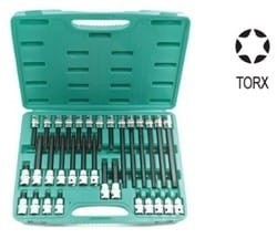 Kpl. kluczy wpustowych TORX z nasadką 1/2" JONNESWAY