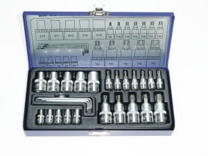 JONNESWAY Komplet kluczy wpustowych TORX i nasadowych E 25szt.