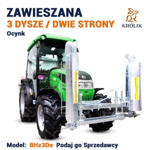 Belka herbicydowa, zawieszana, 3 dysze, Dwustronna, ocynk, Model: BHz 3Do