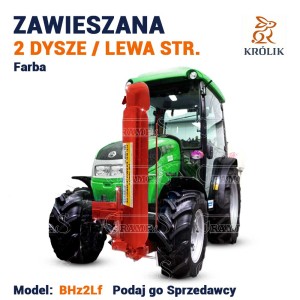 Belka herbicydowa, zawieszana, 2 dysze, Lewa, farba, Model: BHz