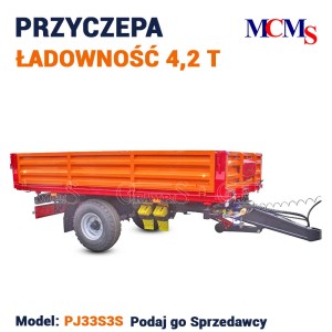 PRZYCZEPA CIĘŻAROWA ROLNICZA 4.2 Tony / Model PJ33S3S