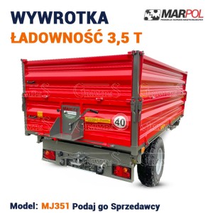 Przyczepa Rolnicza 3,5 Ton / Model: MJ351