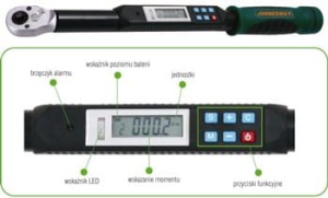 Klucz dynamometryczny elektroniczny 3/8" 10-100Nm JONNESWAY